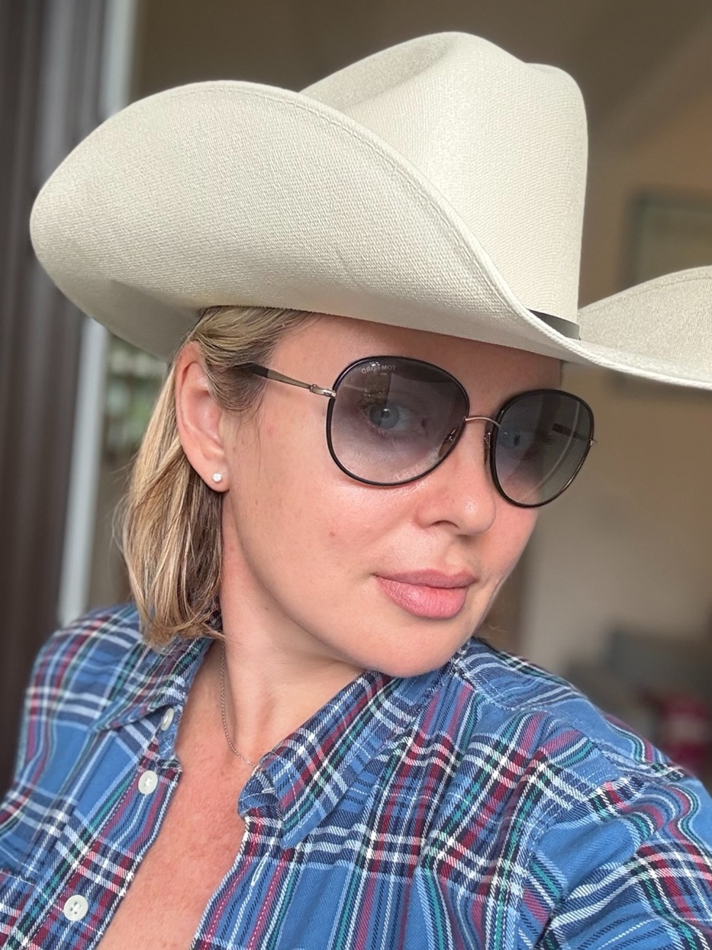Women's Cream Western Cowboy Hat - Stylish Sun Hat